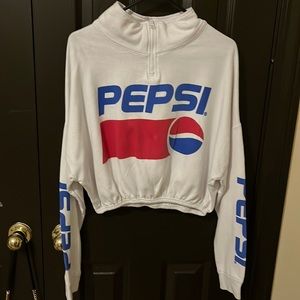 White cropped Pepsi sweater size M (rarely is used)